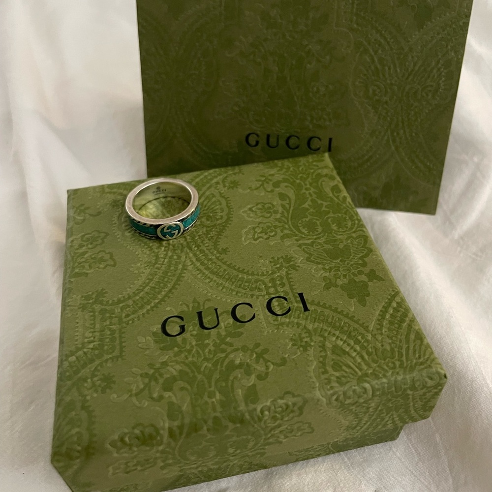 Gucci ring interlocking G Turquoise size 6